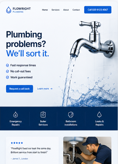FlowRight Plumbing Website